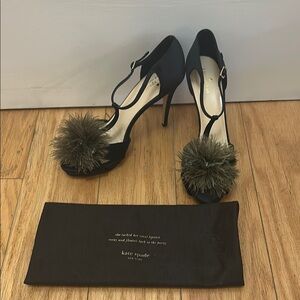 Kate Spade Black and Brown Heels with Ankle Strap